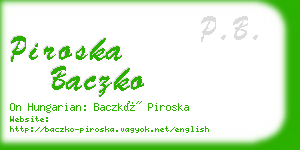 piroska baczko business card